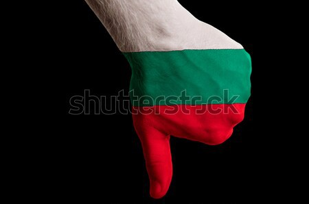 Bułgaria banderą w dół gest brak Zdjęcia stock © vepar5