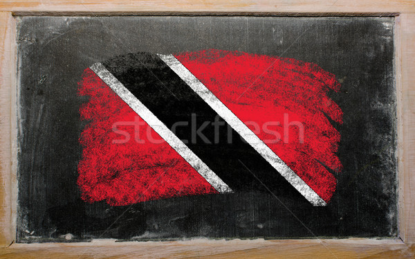 flag of trinidad and tobago on blackboard painted with chalk   Stock photo © vepar5