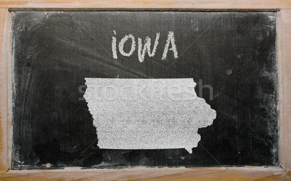 outline map of us state of iowa on blackboard  Stock photo © vepar5