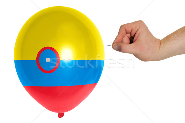 Bursting balloon colored in  national flag of columbia    Stock photo © vepar5