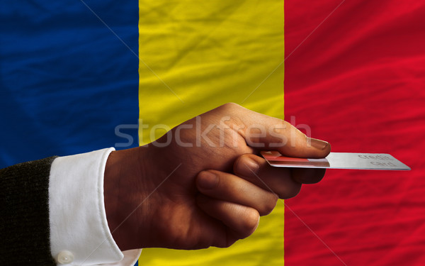 Compra cartão de crédito Chade homem fora Foto stock © vepar5