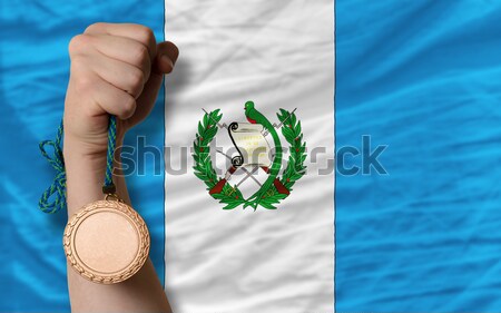 complete waved national flag of guatemala for background   Stock photo © vepar5