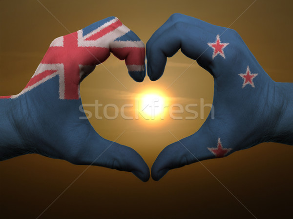 Herz Liebe Geste Hände New Zealand Stock foto © vepar5