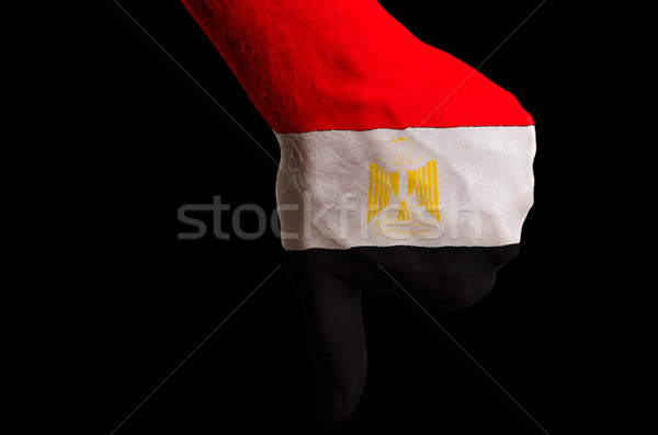 egypt national flag thumbs down gesture for failure made with ha Stock photo © vepar5