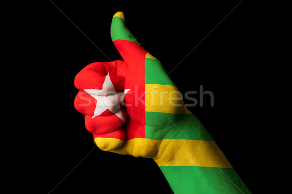 togo national flag thumb up gesture for excellence and achieveme Stock photo © vepar5