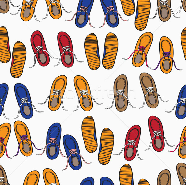 Colourful background pattern of shoes Stock photo © veralub