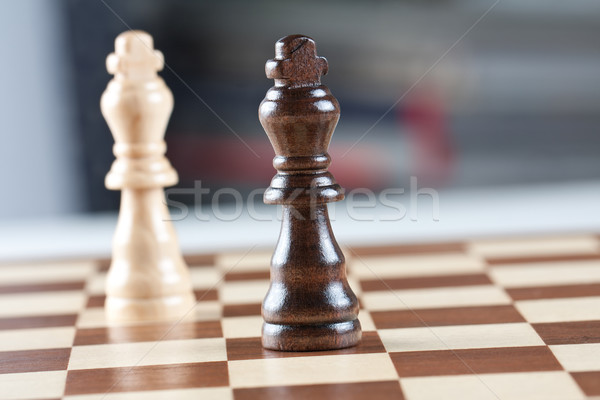 Deux échiquier blanc noir échecs [[stock_photo]] © veralub