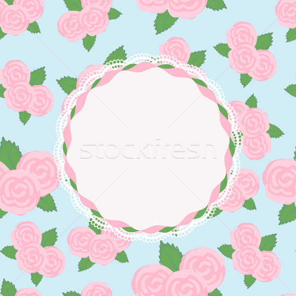Csinos rózsa terv kifejezéstelen központi rózsaszín rózsa Stock fotó © veralub