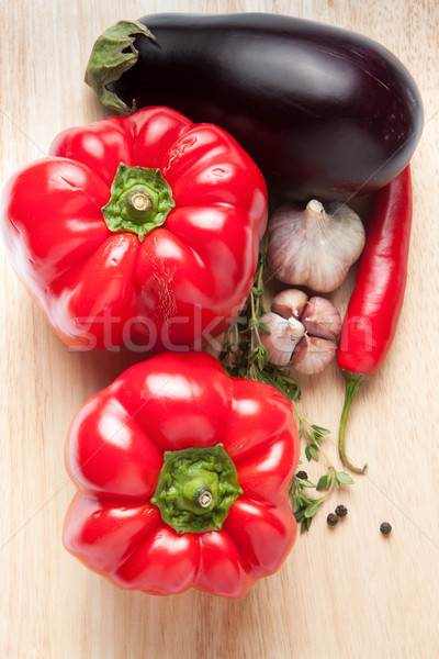 Friss tápláló zöldségek kilátás kész étel előkészítés Stock fotó © veralub