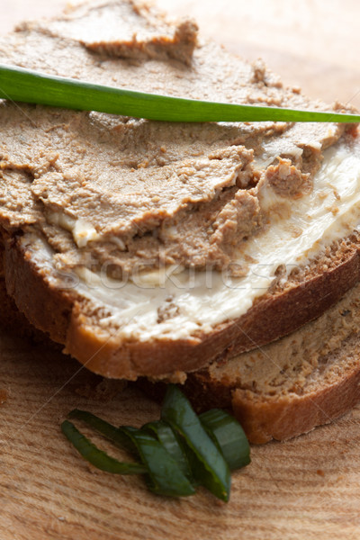 Stock photo: Liver pate sandwich