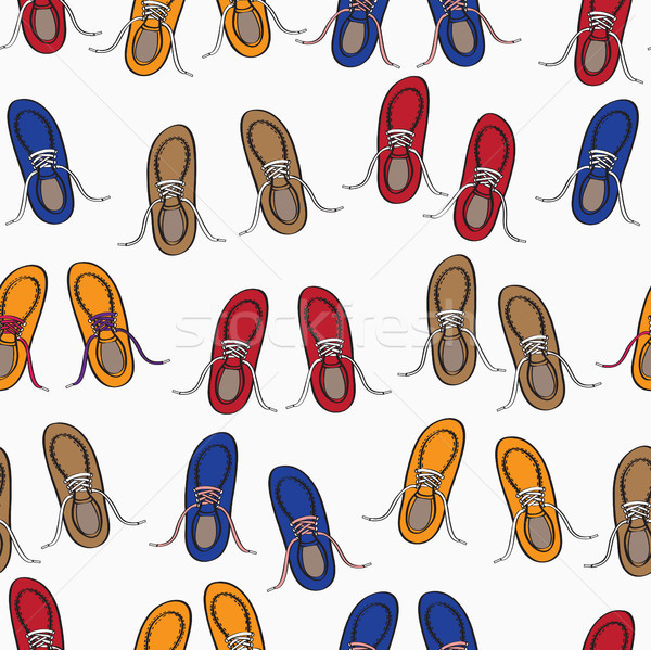 Colourful background pattern of shoes Stock photo © veralub