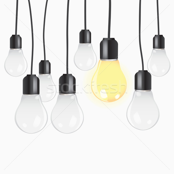 Idea concept with light bulbs Stock photo © veralub