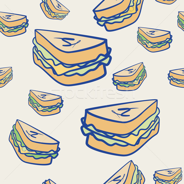 Background pattern of cheese sandwiches Stock photo © veralub