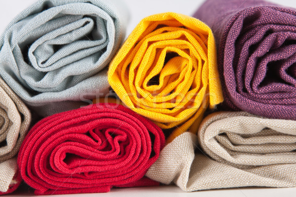 Coloré roulé coton serviettes résumé [[stock_photo]] © veralub