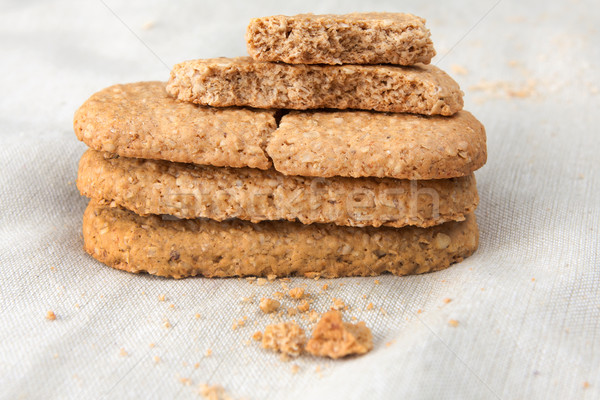 Crunchy crumbly oatmeal cookies Stock photo © veralub