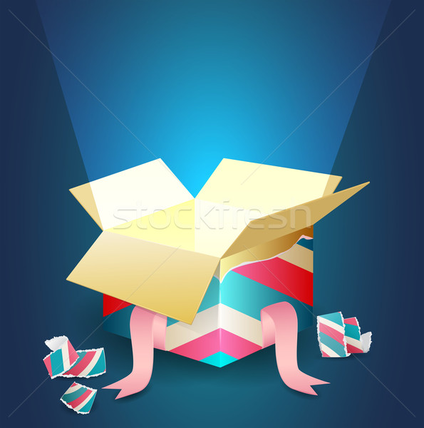 Radiant light coming out from an open gift box vector illustration ©  veralub (#4615204) | Stockfresh