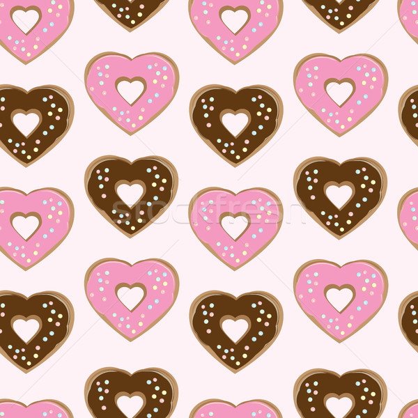 Coeur chocolat rose cerise coloré [[stock_photo]] © veralub