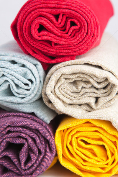 Coloré roulé coton serviettes résumé [[stock_photo]] © veralub