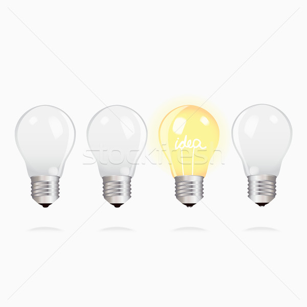 Idea concept with light bulbs Stock photo © veralub