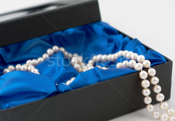 Pearl Necklace In A Gift Box Stock photo © veralub