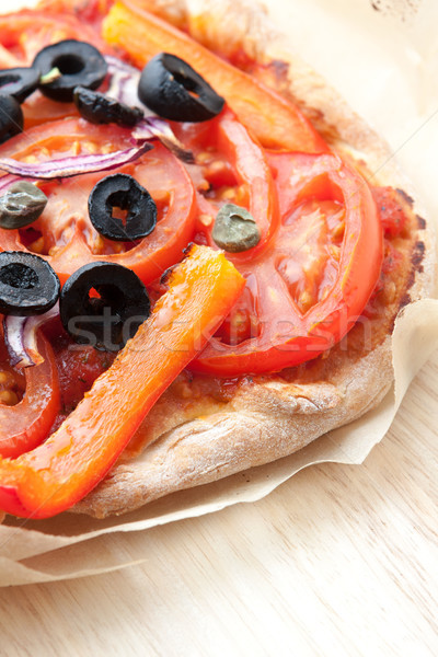 Homemade vegetarian pizza Stock photo © veralub