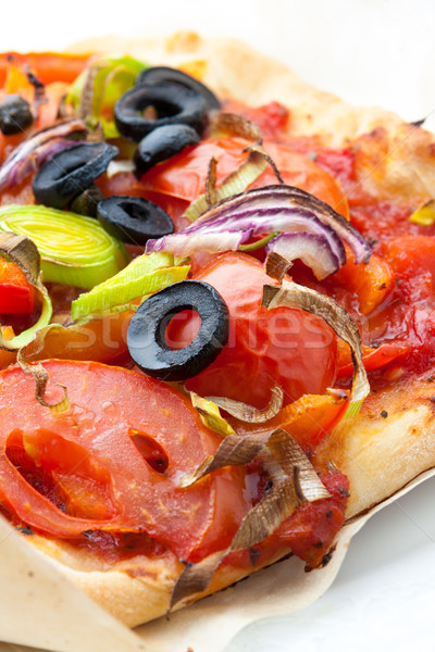Homemade vegetarian pizza Stock photo © veralub