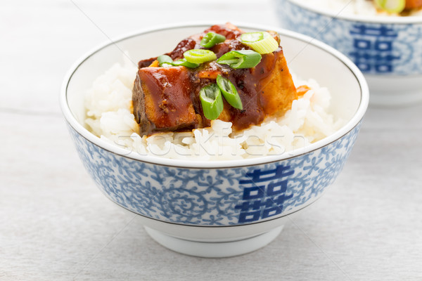 Barbecue tofu with rice Stock photo © vertmedia