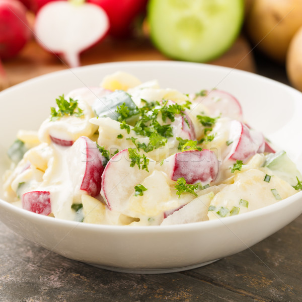 potato salad with veggies and herbs Stock photo © vertmedia