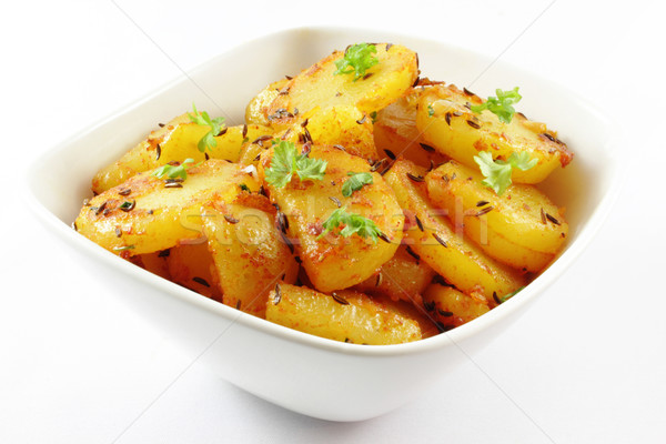Frito patatas sabroso perejil alcaravea cena Foto stock © vertmedia