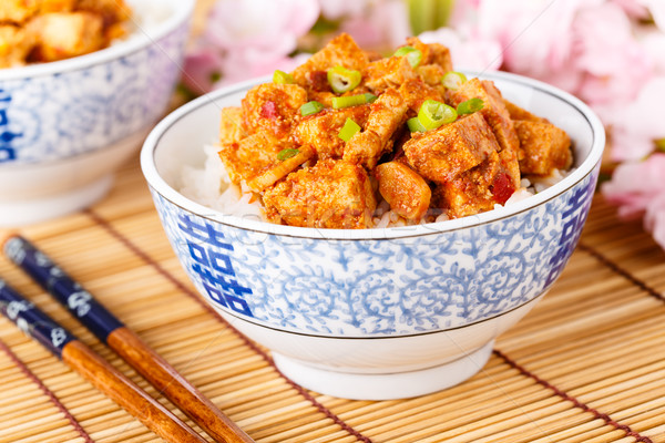 Hot Tofu with rice Stock photo © vertmedia