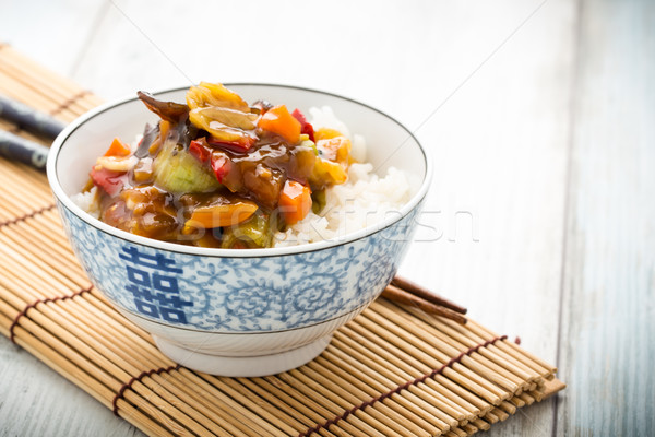 Rice with sweet and sour vegetables Stock photo © vertmedia