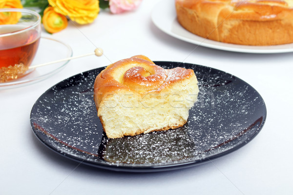 Francia élesztő sütemény ízletes torta tea Stock fotó © vertmedia