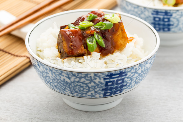 Barbecue tofu with rice Stock photo © vertmedia