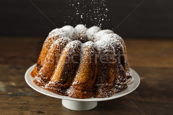 Cake eigengemaakt glazuursuiker voedsel dessert vakantie Stockfoto © vertmedia