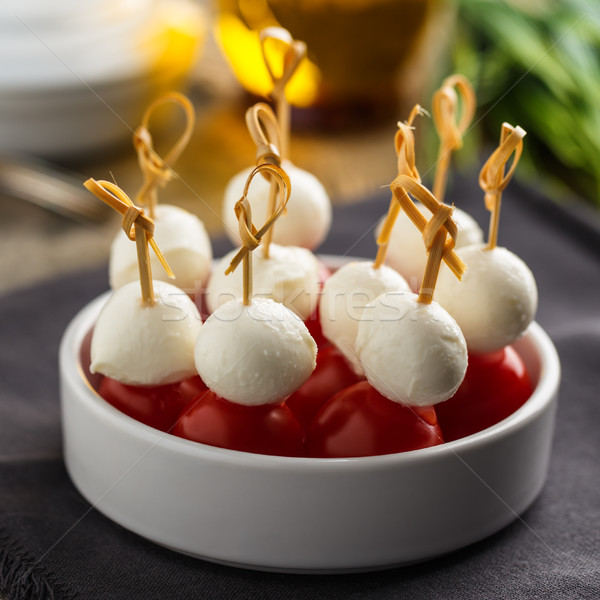 Stock photo: tomatoes and mozzarella