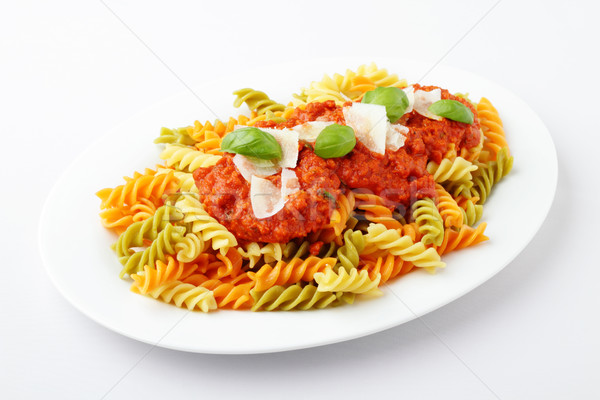 Fusilli Tricolore Bolognese Stock photo © vertmedia