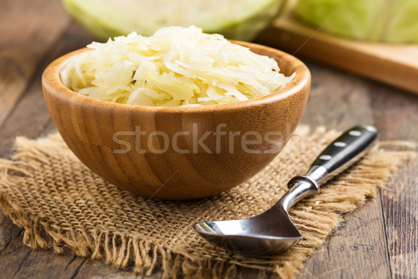 Grec salade de chou maison servi faible bois [[stock_photo]] © vertmedia
