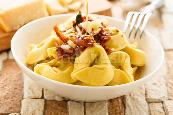 Tortelloni aglio e olio Stock photo © vertmedia