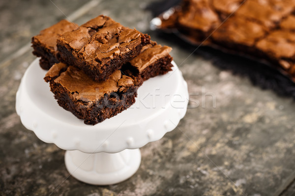 Ciocolată făcut în casă desert placă alimente gătit Imagine de stoc © vertmedia