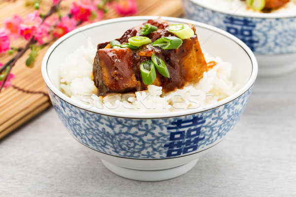 Barbecue tofu with rice Stock photo © vertmedia