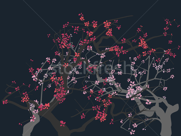 he abstract drawing of a blossoming tree. Stock photo © Vertyr