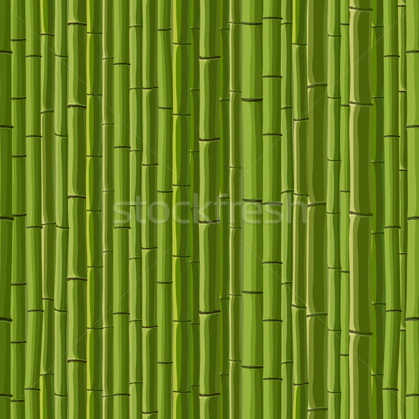 Seamless background of green wall bamboo. Stock photo © Vertyr