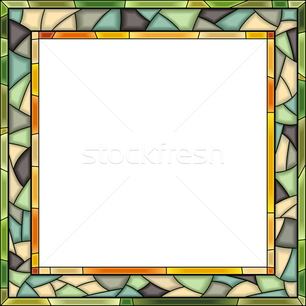 Vector stained-glass window frame for photography. Stock photo © Vertyr