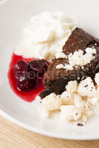 Atrractive dessert from different ingridients on plate Stock photo © vetdoctor