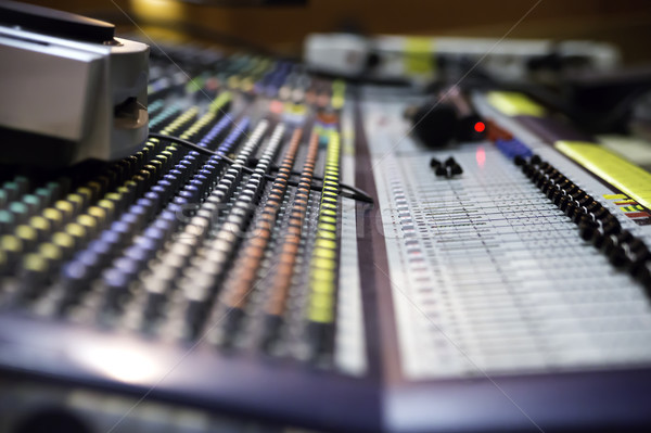 Vista sonido mezclador regulación botones música Foto stock © vetdoctor