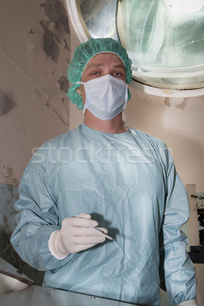 Surgeon standing very calmy before coming surgery Stock photo © vetdoctor