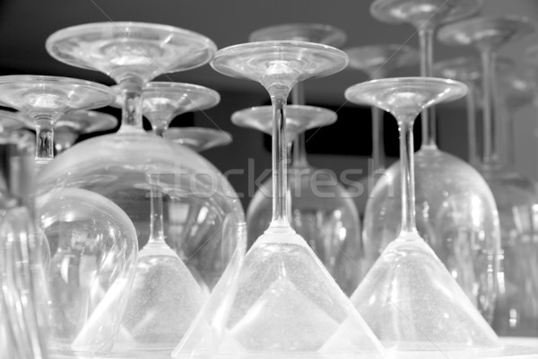 Shaded different shape goblets stay on shelf Stock photo © vetdoctor