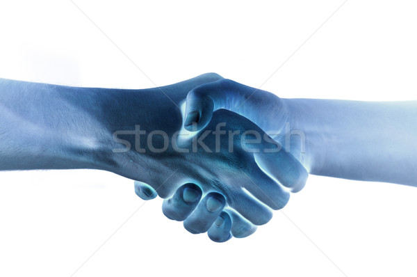 Two hands unite with eachother as agreement Stock photo © vetdoctor