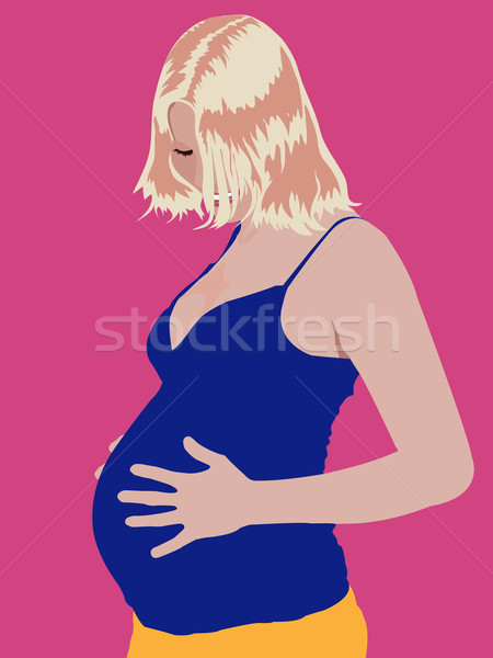 Illustration of the pregnant woman Stock photo © vetdoctor