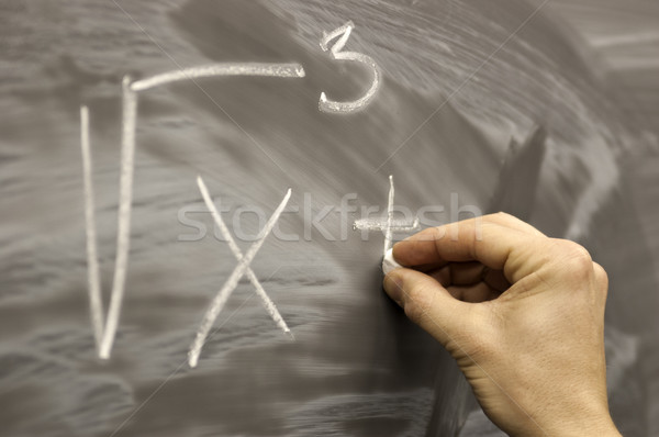 Drawing on school desk mathematics formula symbols Stock photo © vetdoctor